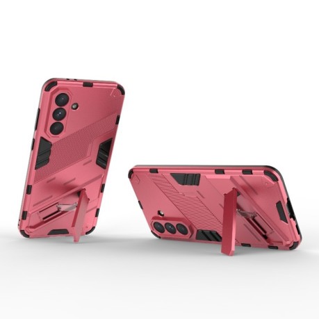 Противоударный чехол Punk Armor для Samsung Galaxy A56 5G - светло-красный