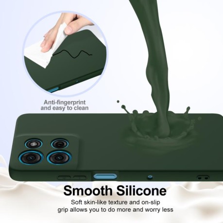 Силіконовий чохол Shockproof Silicone Magsafe для Motorola Moto G75 5G - зелений