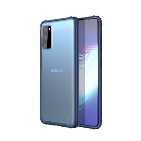 Ударозащитный чехол Four-corner на Samsung Galaxy S20-синий