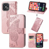 Чохол-книжка Butterfly Love Flower Embossed на iPhone 13 Pro - рожеве золото