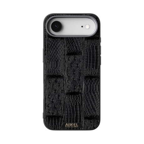 Ультратонкий чохол ABEEL Beast Pattern 6D Micro-Embossed MagSafe Genuine Leather на iPhone Air -Black