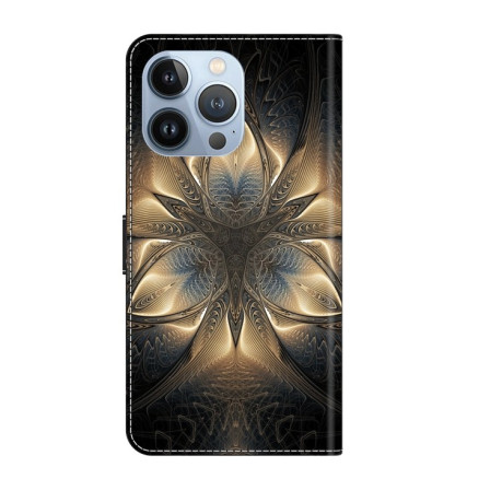 Чехол-книжка Crystal 3D Shockproof Protective Leather для iPhone 15 Pro Max - Luminous Building