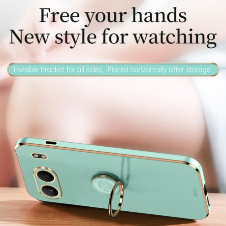 Противоударный чехол XINLI Straight Edge with Ring Holder для OnePlus Nord 4 - красный
