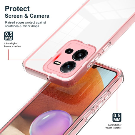 Чохол протиударний Clear Color Frame для Vivo V25 5G / V25e 4G - рожевий