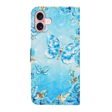 Чохол-книжка Oil Embossed Pattern для iPhone 16 Plus - Butterflies