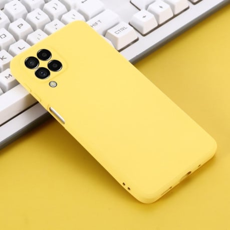 Чехол Solid Color Liquid Silicone на Samsung Galaxy M53 5G - желтый