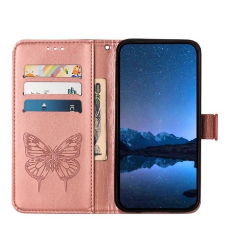 Чехол-книжка Embossed Butterfly для Infinix Smart 8 Plus / Smart 8 Pro - золото
