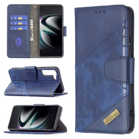 Чохол-книжка Matching Color Crocodile Texture на Samsung Galaxy S22 Plus 5G - синій