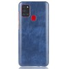 Чехол Litchi Texture на Samsung Galaxy A21s - синий