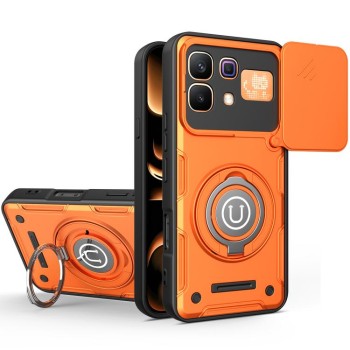 Противоударный чехол Camera Sliding на Infinix Note 60 / Note 60 Pro 5G — оранжевый