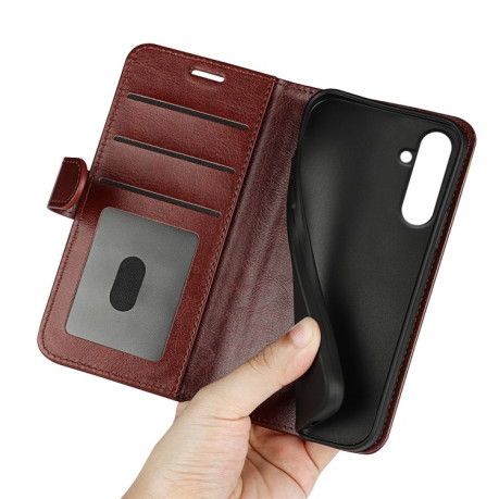 Чехол-книжка R64 Texture Horizontal Flip Leather для Samsung Galaxy A26 - коричневый