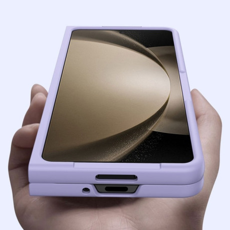 Противоударный чехол Integrated Skin Feel PC with Pen / Pen Box для Samsung Galaxy  Fold 6 - желтый