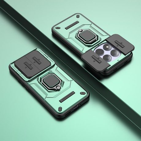 Противоударный чехол Sliding Camshield для Redmi Note 15 Pro 5G Global 163.6mm — зелёный