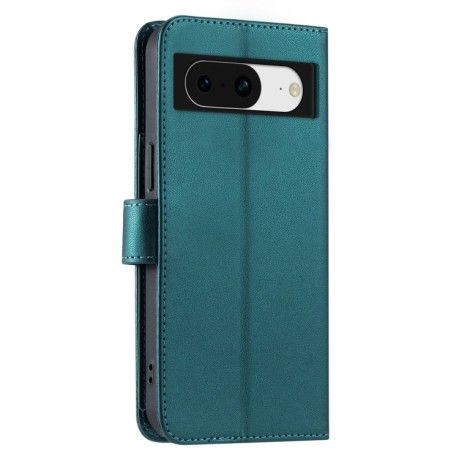 Чехол-книжка Ring Buckle Rhombic Leather для Google Pixel 8a - зеленый