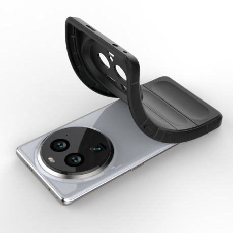 Силіконовий чохол Magic Flannel для OPPO Find X6 Pro 5G - чорний