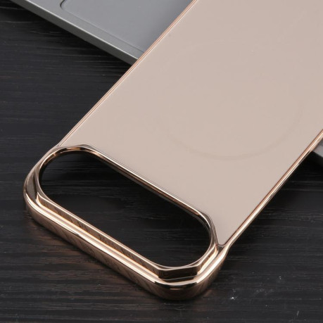 Противоударный чехол Electroplating Frameless Frosted Anti-Glare PC MagSafe для iPhone Air - Desert Gold