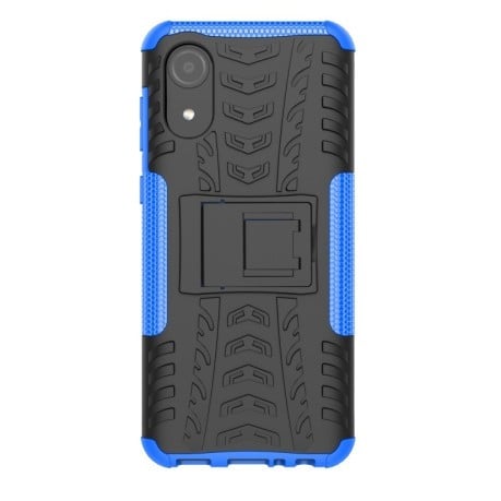 Противоударный чехол Tire Texture на Samsung Galaxy A03 Core - черно-синий