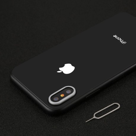 Захисне скло для камери з голкою на iPhone X - сріблясте