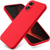 Силиконовый чехол Solid Color Liquid Silicone на OPPO A78 4G - красный
