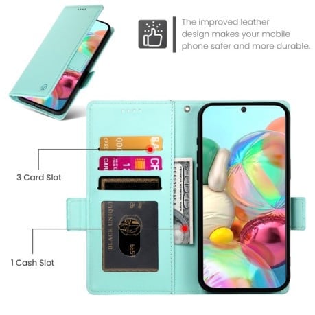 Чохол-книжка Side Buckle Magnetic Frosted Leather для Google Pixel 9a - зелений