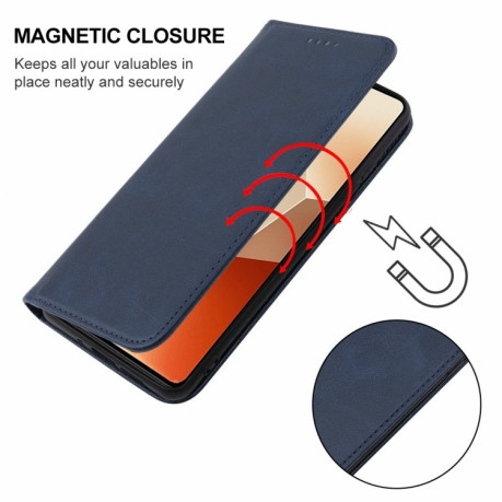 Чехол-книжка Magnetic Closure для Xiaomi Redmi Note 13 5G  - синий