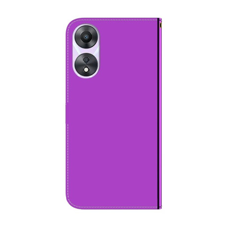 Чехол-книжка Lmitated Mirror для OPPO A58 4G - фиолетовый