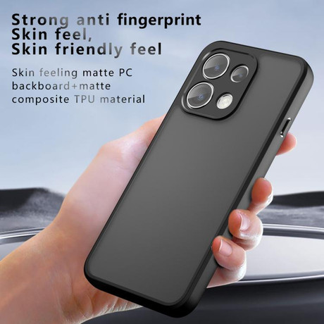 Противоударный чехол Armor Precise Hole гибрид на OPPO Reno16 F / Reno16 FS / Reno16c — матовый чёрный