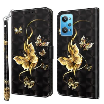 Чохол-книжка 3D Painting для Realme GT2 / GT Neo2 / GT Neo 3T - Golden Swallow Butterfly