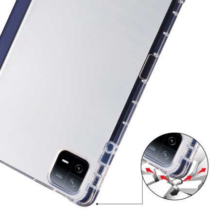 Чехол-книжка 3-fold Clear TPU Smart Leather для Xiaomi Pad 7 / 7 Pro - синий
