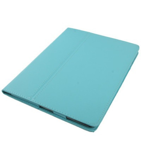 Кожаный Чехол  Litchi Texture Sleep / Wake-up  голубой для iPad 4/ 3/ 2
