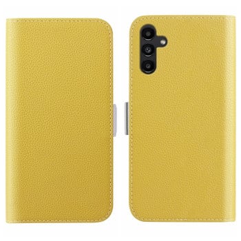 Чехол-книжка Candy Color Litchi для Samsung Galaxy A24 4G - желтый