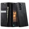 Чехол-книжка CaseMe 033 с фактурой Calf и защитой от сканирования RFID на Samsung Galaxy S26+ 5G — чёрный