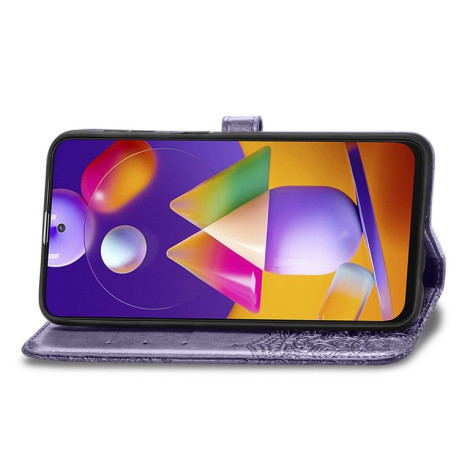 Чехол-книжка Mandala на Samsung Galaxy M31s - фиолетовый