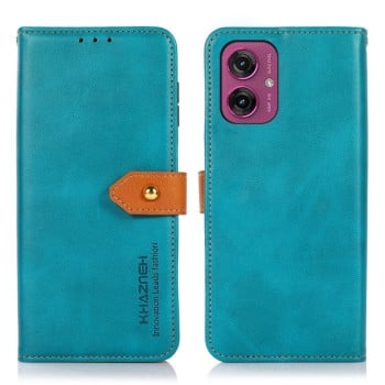 Чохол-книжка KHAZNEH Dual-color Cowhide для Motorola Moto G55 5G - синій