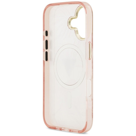 Оригінальний чохол Guess Jungle Tonal Triangle з MagSafe на iPhone 17 - Pink