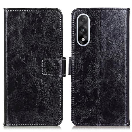 Чехол-книжка Magnetic Retro Crazy Horse Texture на OnePlus Nord 5 / Ace 5 Ultra 5G - черный
