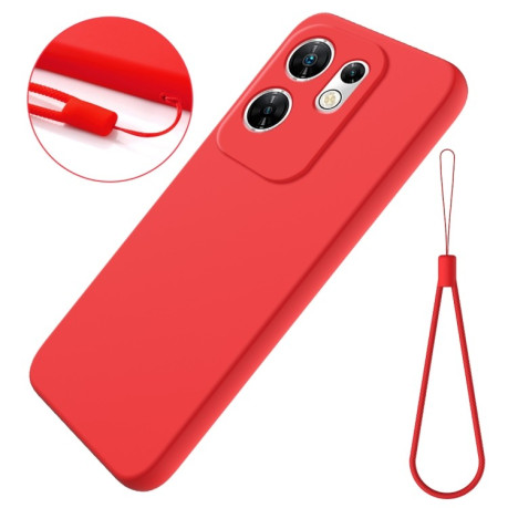 Силиконовый чехол Solid Color Liquid Silicone на Infinix Zero 30 4G - красный