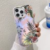 Чохол Electroplating Laser Flower Texture для iPhone 16 Pro - Leaves