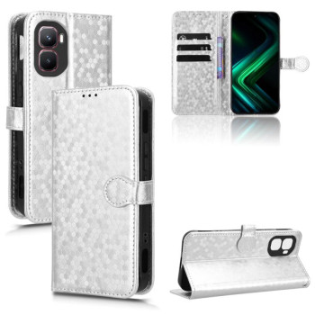 Чехол-книжка Honeycomb Dot на Infinix GT 50 Pro 5G — серебристый