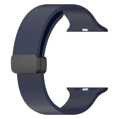 Силиконовый ремешок Magnetic Black Buckle Smooth для Apple Watch Series 8/7 41mm / 40mm / 38mm - синий