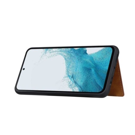 Противоударный чехол Calfskin Color для Samsung Galaxy A54 5G - коричневый