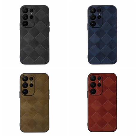 Протиударний чохол Weave Plaid для Samsung Galaxy S23 Ultra 5G - синій