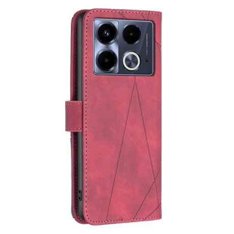 Чехол-книжка Rhombus Texture для Infinix Note 40 4G - красный