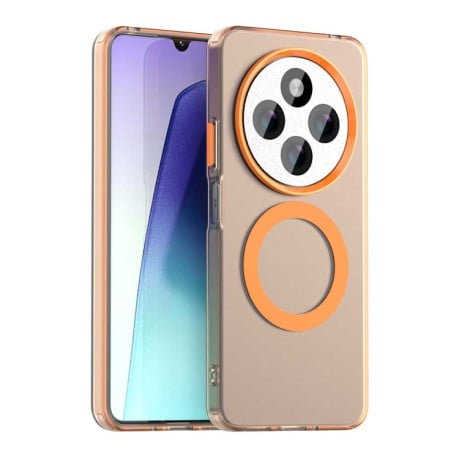 Протиударний чохол MagSafe Holder PC Hybrid для Xiaomi Redmi 14C 4G/Poco C75/Redmi A4 5G - помаранчевий