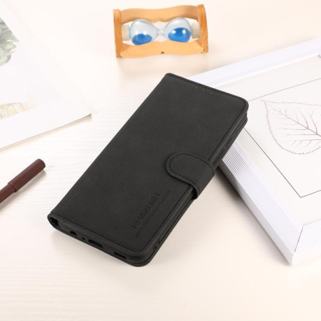 Чохол-книжка KHAZNEH Matte Texture для Samsung Galaxy S25 Edge 5G - чорний
