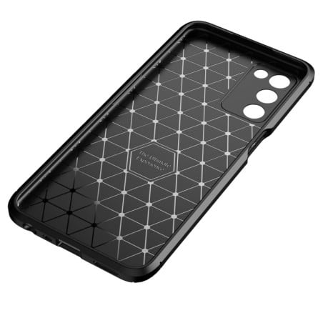 Ударозащитный чехол HMC Carbon Fiber Texture на OPPO A55 5G - черный