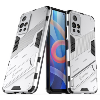 Противоударный чехол Punk Armor для Xiaomi Poco M4 Pro 5G - белый