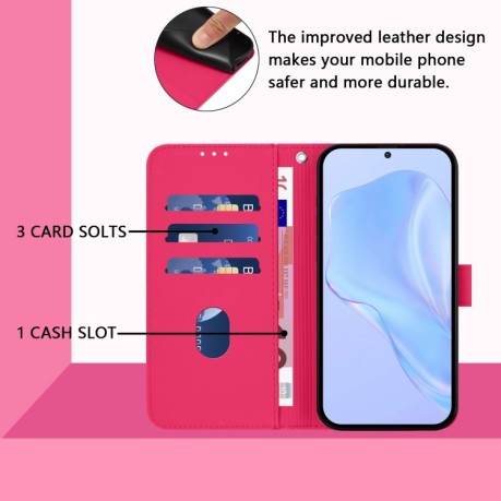 Чехол-книжка Skin Feel Solid Color Leather для Infinix Zero 30 4G - пурпурно-красный