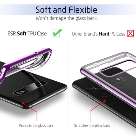 Силиконовый чехол ESR Twinkler Series на Samsung Galaxy S10+ Plus- фиолетовый