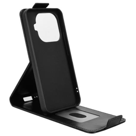 Флип-чехол Magnetic Vertical Flip Leather на Xiaomi 15T Pro 5G - черный